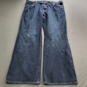 Old Navy Mens The Authentic Loose Fit Dark Wash Denim Blue Jeans 40x30 Y2K Skate